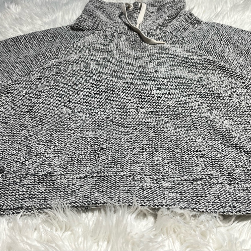 Offline By Aerie Funnel Neck Cropped Pullover Sweatshirt Sweater Heathered Gray - Picture 7 of 16